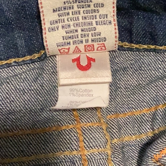 True Religion Stevie low rise medium wash Stretch Slim Distressed denim jeans 29 - Picture 5 of 6